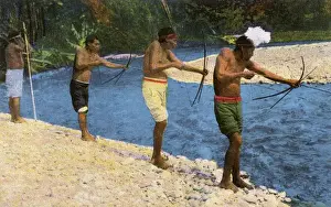 Bows Prints: Bribri People - Shooting fish, Costa Rica