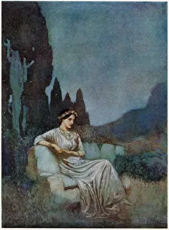 Churchyard Prints: Bridal Ballad by Edgar Allan Poe, Dulac illustration
