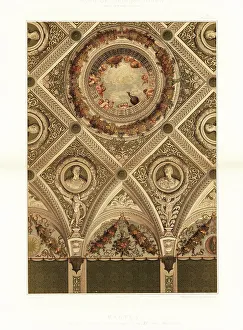 Ernst Wasmuth Prints: Bridal chamber of the Ducal Palace, Mantua, 15th century