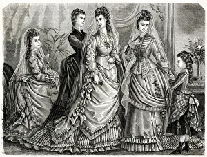 Images Dated 30th December 2019: Bride being prepared for the big day 1875