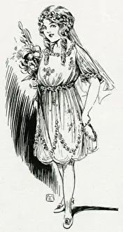 Veils Prints: Bridemaid frock 1912