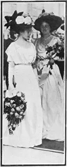 Madeleine Prints: Bridesmaids at the Churchill wedding in 1908