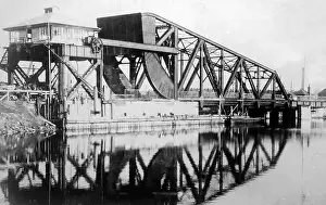 Shipyard Prints: Bridge at Buccleugh Dock, Barrow in Furness, early 1900s