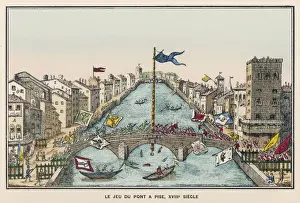 Saracens Prints: Bridge Fight, Pisa
