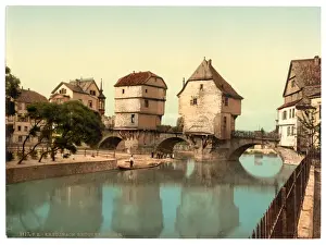 Bridge houses, Kreuznach (i. e. Bad Kreuznach), Nahethal, Rh