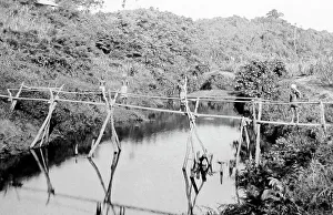 Fiji Prints: Bridge on the Rewa River, Fiji, Victorian period