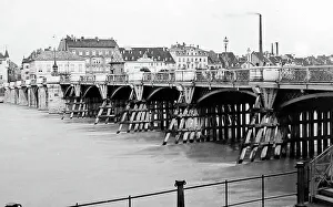 Basle Prints: Bridge over the Rhine in Basel, Switzerland