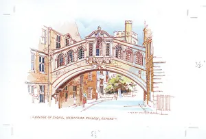 Hertford Prints: Bridge of Sighs, Hertford College, Oxford