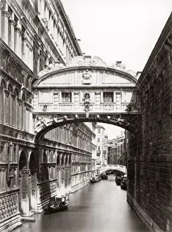 Doge Prints: Bridge of Sighs, Venice, Italy, c. 1880 s