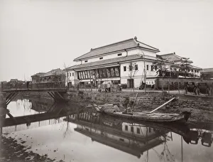 Watercraft Prints: Bridge and theatre, Tokyo, Japan