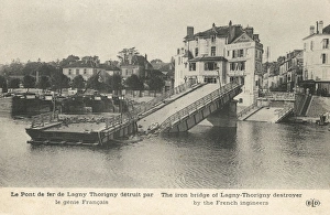 Bridge of Thorigny-sur-Marne - destroyed by French Engineers Bridge of Thorigny-sur-Marne - destroyed by French Engineers