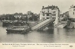 Marne Prints: Bridge of Thorigny-sur-Marne - destroyed by French Engineers