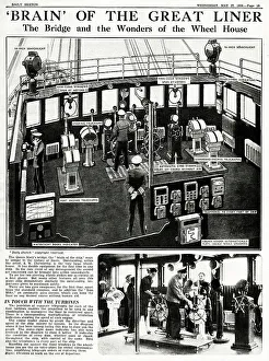 Brain Prints: Bridge and Wheel House of the Queen Mary