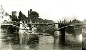 Approach Prints: Bridge wrecked by Germans, La Ferte Sous Jouarre, WW1