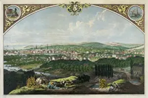 Conn Prints: Bridgeport Conn. and environs, from Old Mill Hill