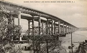 Bridges over Raritan River, New Jersey, USA