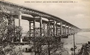 Edison Prints: Bridges over Raritan River, New Jersey, USA