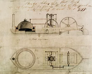 Inst. of Mechanical Engineers Gallery: Bridgewater canal boat diagram, by William Sherratt, 1799