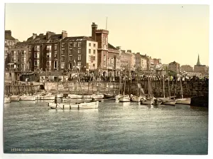 Bridlington, the harbor, from south pier, Yorkshire, England