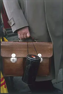 Business Man Prints: Briefcase & Gas Mask