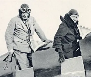 Departure Prints: Brigadier-General and Mrs A. C. Lewin set off from Heston on a flight to their home in