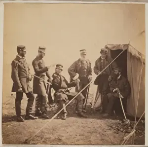 Brigadier Prints: Brigadier McPherson & officers of the 4th Division Captain H