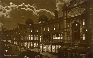 Moonlight Gallery: Briggate, Leeds, West Yorkshire at night