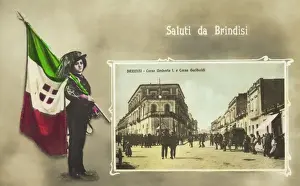 Umberto Prints: Brindisi, Italy - Corso Umberto I and Corso Garibaldi