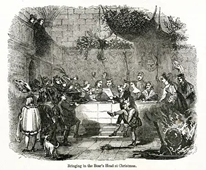 Images Dated 14th February 2019: Bringing in the boars head at Christmas