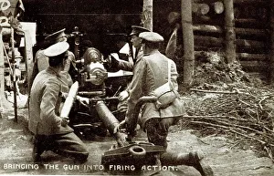 Fund Prints: Bringing the gun into firing action, WW1