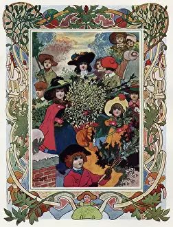 Bundles Prints: Bringing Home Mistletoe by Charles Robinson