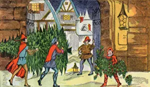 X Mas Prints: Bringing the Tree Home Date: 1930