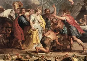 Tapestry Prints: Briseis Given back to Achilles
