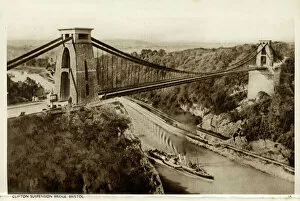 Images Dated 16th December 2016: Bristol - The Clifton Suspension Bridge over the Avon Gorge