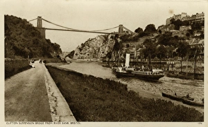 Images Dated 16th December 2016: Bristol - Clifton Suspension Bridge from the Riverbank