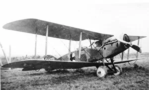 Cambrai Collection: Bristol F 2B captured by Germans near Cambrai