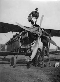 Radiator Prints: A Bristol Fighter has its radiator filled