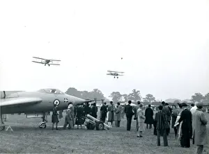 Hatfield Prints: Bristol Fighter and Sopwith Pup overfly the Avro 707B, V