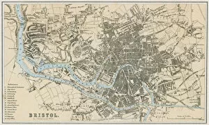 Bristol Collection: Bristol map, 1878