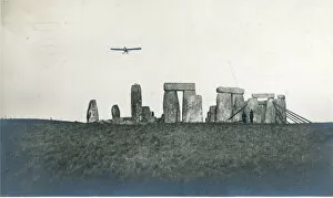 The Bristol Monoplane over Stonehenge