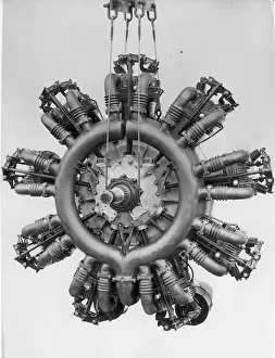 Orion Prints: Bristol Orion 9-cylinder radial - Front view
