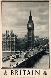 Images Dated 1st March 2013: Britain poster, Houses of Parliament, London