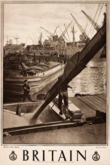Images Dated 1st March 2013: Britain poster, Hull, The Docks