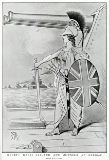 Battleships Prints: Britainnia ready by E. T. Reed
