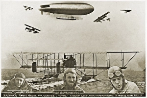 Images Dated 20th February 2017: Britains Royal Naval Air Service, aircraft and airmen