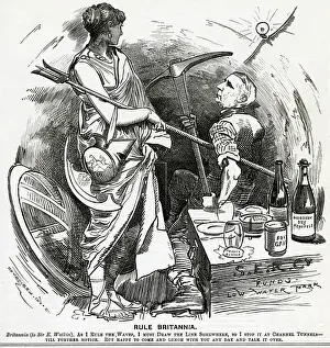 Tunnels Prints: Britannia decides against the Channel Tunnel 1882