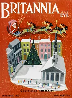 Snowing Prints: Britannia and Eve front cover, December 1953