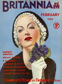Collarless Prints: Britannia and Eve magazine, February 1935