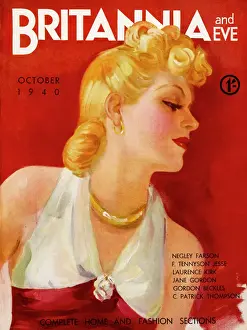 Blonde Prints: Britannia and Eve magazine, October 1940