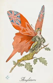 Britannia as a patriotic Butterfly - WWI